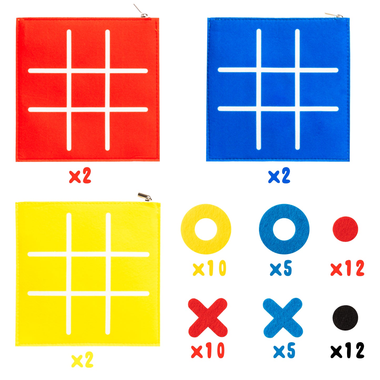 Felt Tic-Tac-Toe Mini Front Back Board Game Toys for Kids, 2 in 1 Mini Board Games for Birthday Party Favors, Student Gifts and Birthday Presents,Good for Checkers Toy for Kids(7"x7")
