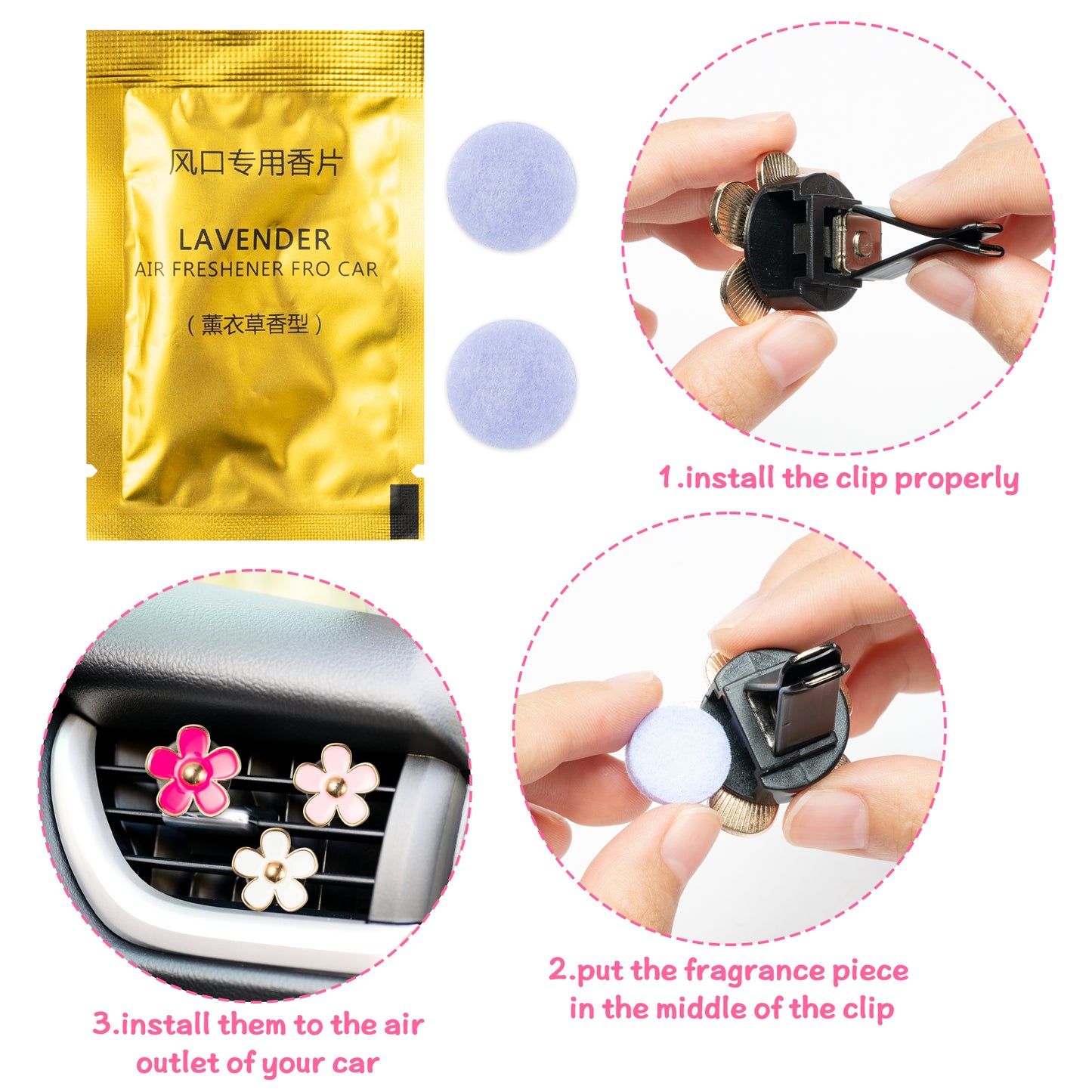 12P Preppy Car Accessories Air Fresheners Coasters Kit Decorations With Different Style Preppy Theme Car Air Outlet Clip Air Fresheners Coasters Decor Accessories For Car Birthday Gift For Girls Women